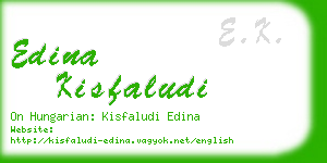 edina kisfaludi business card